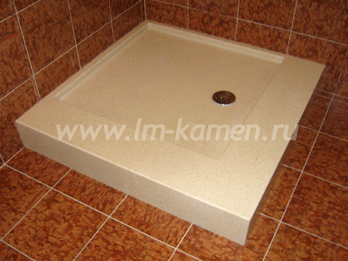 Акриловый душевой поддон Corian Ice White — www.lm-kamen.ru