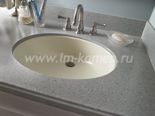 Столешница в ванную из искусственного камня Grandex S-201 Dirty Sand — www.lm-kamen.ru