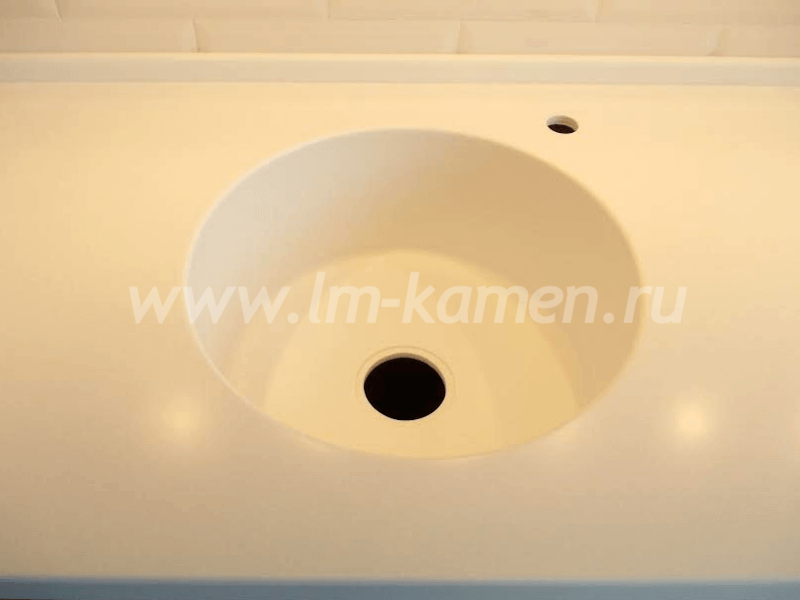 Круглая мойка для кухни из искусственного камня Grandex (A413) — www.lm-kamen.ru