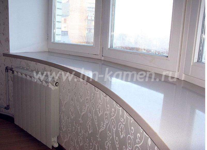 Эркерный подоконник из акрилового камня Corian Beige Fieldstone — www.lm-kamen.ru