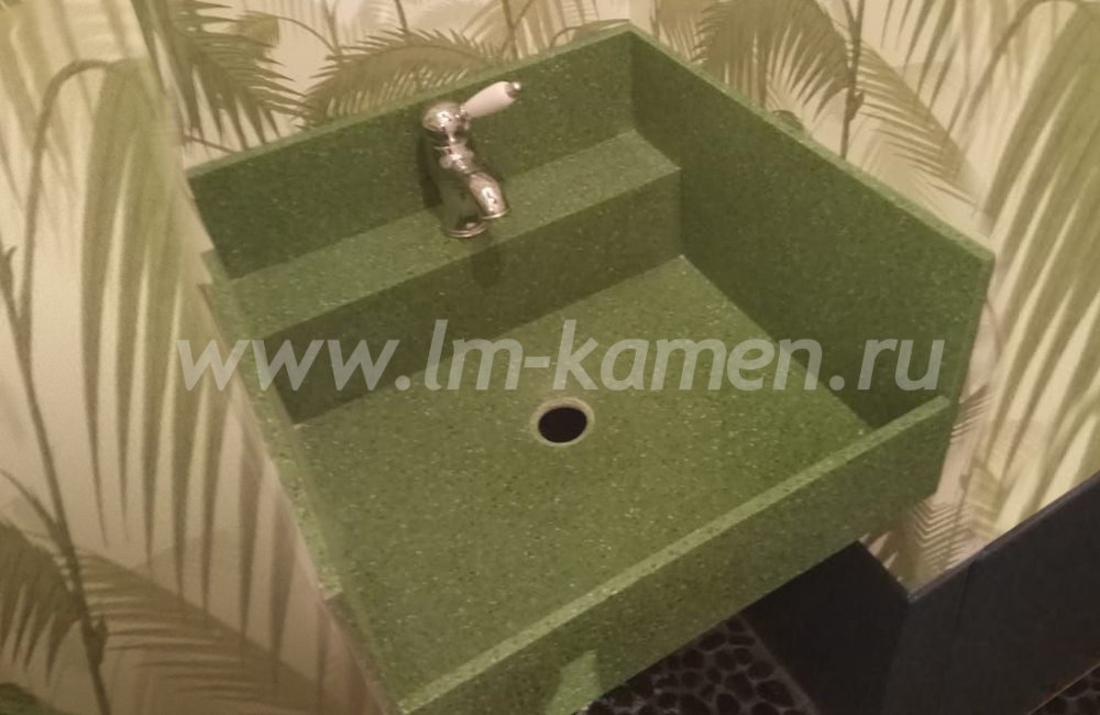 Зеленая мойка для ванны из камня — www.lm-kamen.ru
