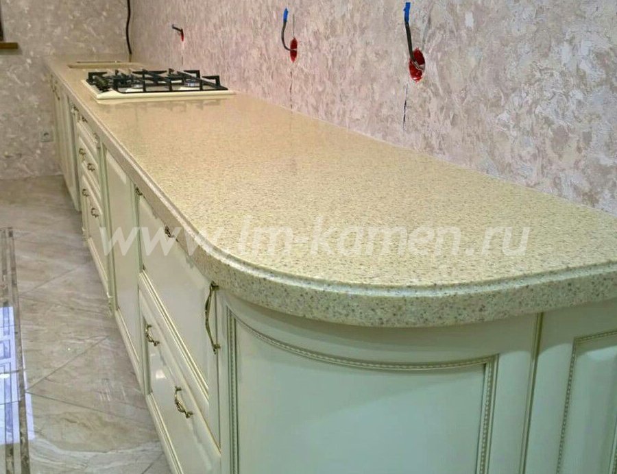 Столешница на кухню из акрилового камня Hanex T-001 H-Eldorado — www.lm-kamen.ru