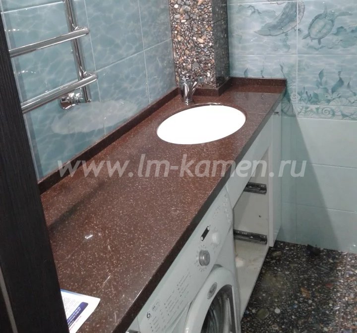 Столешница в ванную Montelli с мойкой — www.lm-kamen.ru