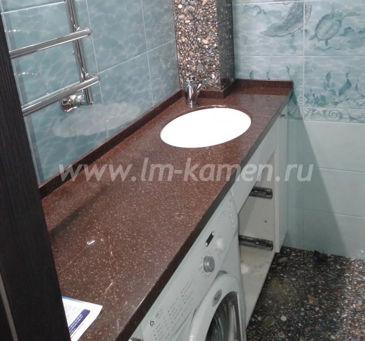 Столешница в ванную Montelli с мойкой Столешница в ванную Montelli с мойкой — www.lm-kamen.ru