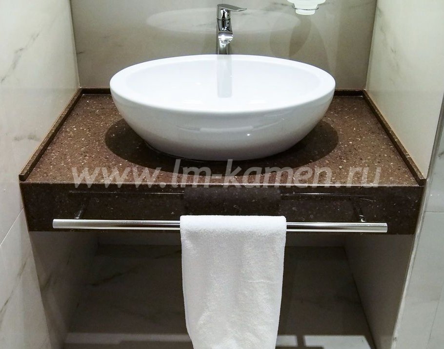 Маленькая столешница из искусственного камня для ванной из камня Montelli Dupont Маленькая столешница из искусственного камня для ванной из камня Montelli Dupont — www.lm-kamen.ru