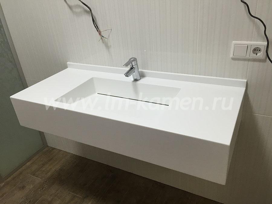 Прямоугольная раковина Staron BW010 Bright White — www.lm-kamen.ru