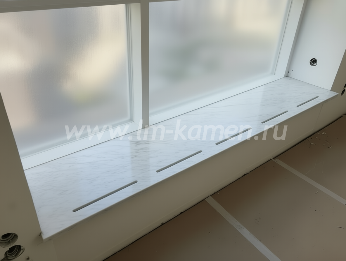 Светлый прямой подоконник — www.lm-kamen.ru