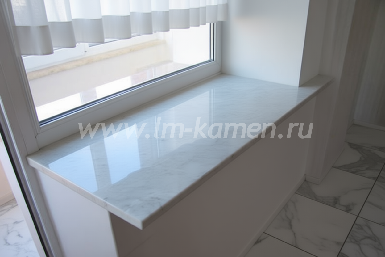 Светлый подоконник на кухню — www.lm-kamen.ru
