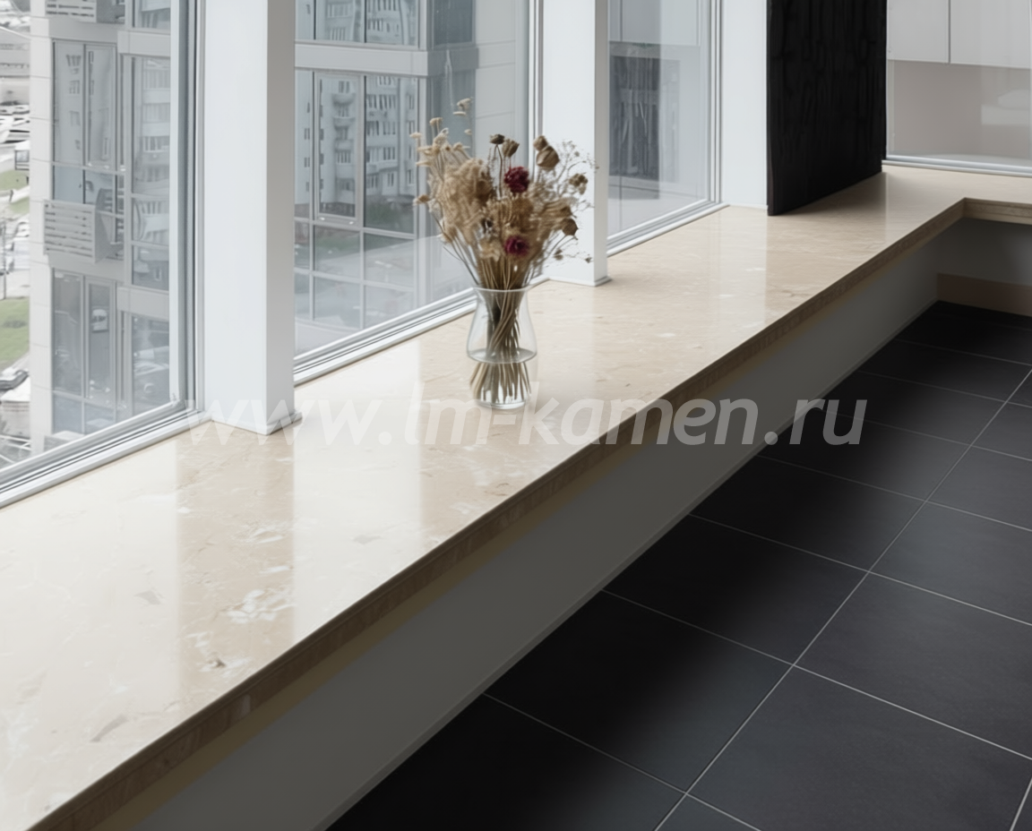 Широкий подоконник в комнату — www.lm-kamen.ru