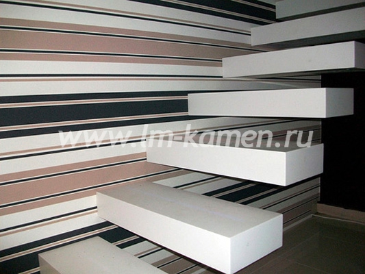 Лестница из искусственного камня DuPont Corian — www.lm-kamen.ru