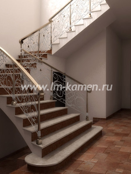 Лестница из акрилового камня Grandex — www.lm-kamen.ru