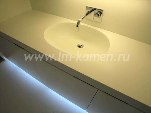 Овальная раковина для ванной комнаты (интегрированная) — www.lm-kamen.ru