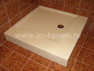 Акриловый душевой поддон Corian Ice White