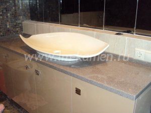 Столешница для ванной из искусственного акрила Corian