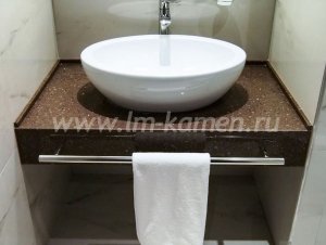 Маленькая столешница из искусственного камня для ванной из камня Montelli Dupont