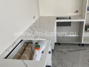 Кварцевая столешница MW123 Monaco White