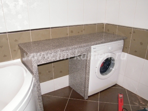 Столешница из искусственного камня Старон в ванную под стиральную машину