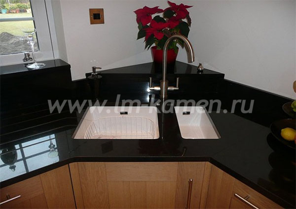 Угловая мойка для кухни из камня — www.lm-kamen.ru