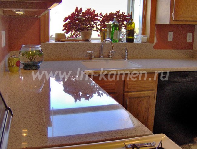 Столешница для кухни из искусственного камня Staron SG441 — www.lm-kamen.ru