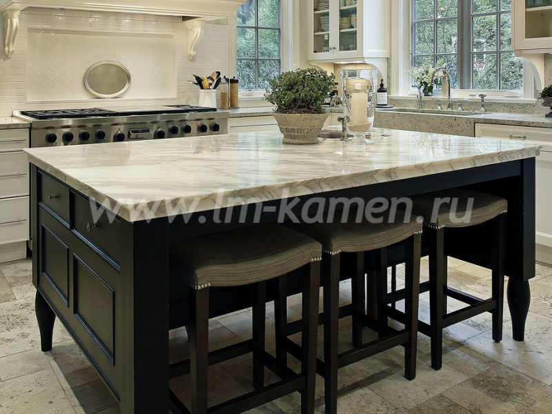Стол на кухню из камня Hanex GAM-005 Monet Olivegarden — www.lm-kamen.ru
