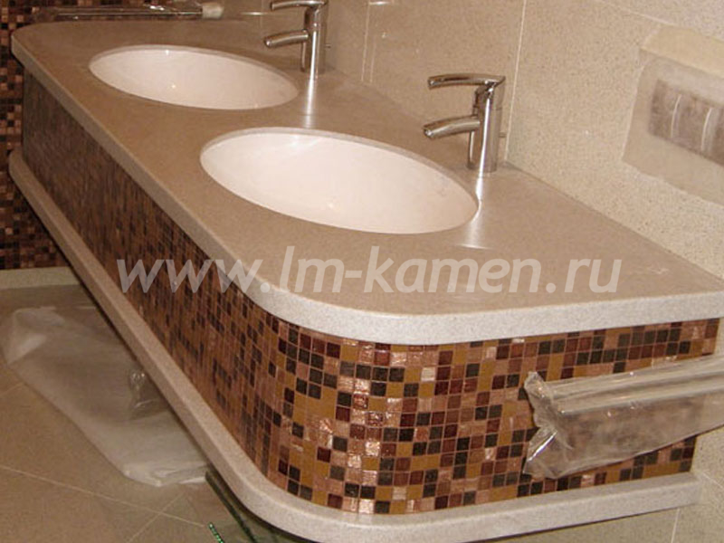 Акриловая столешница под раковины для ванной комнаты — www.lm-kamen.ru